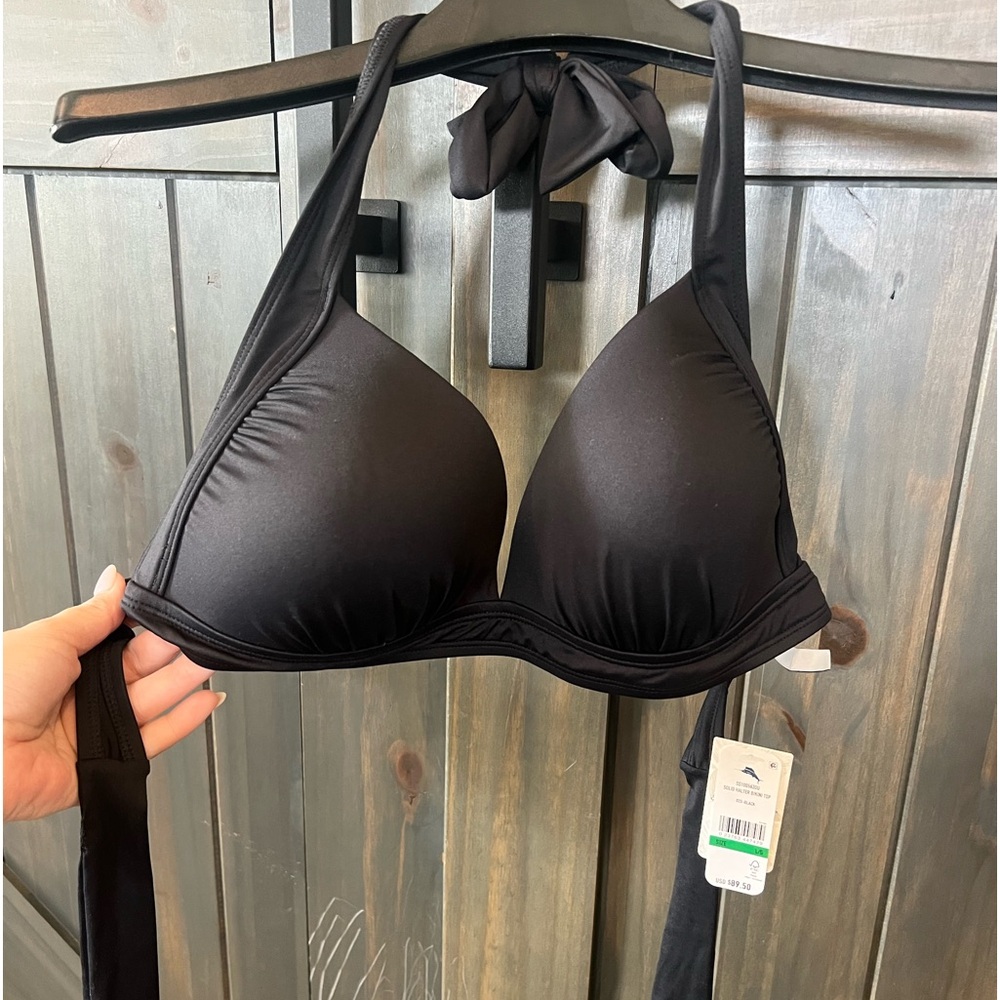 Brand new Tommy Bahamas Black Halter Bikini Top.